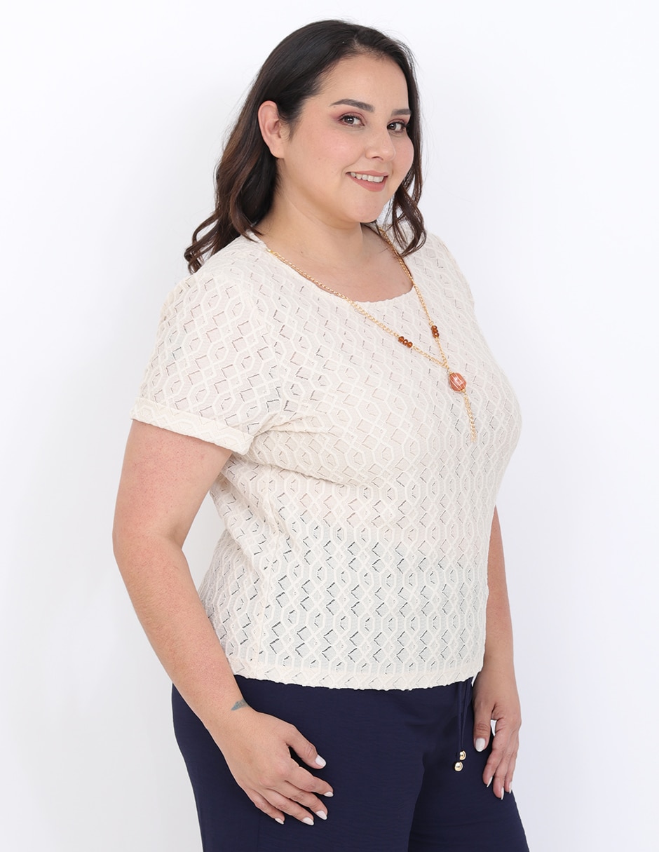 Blusa manga corta para mujer 4