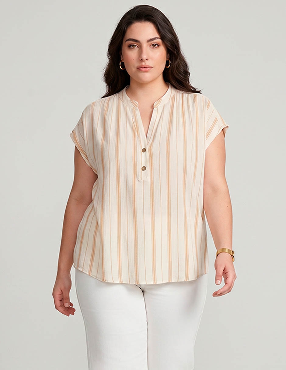 Blusa manga corta para mujer