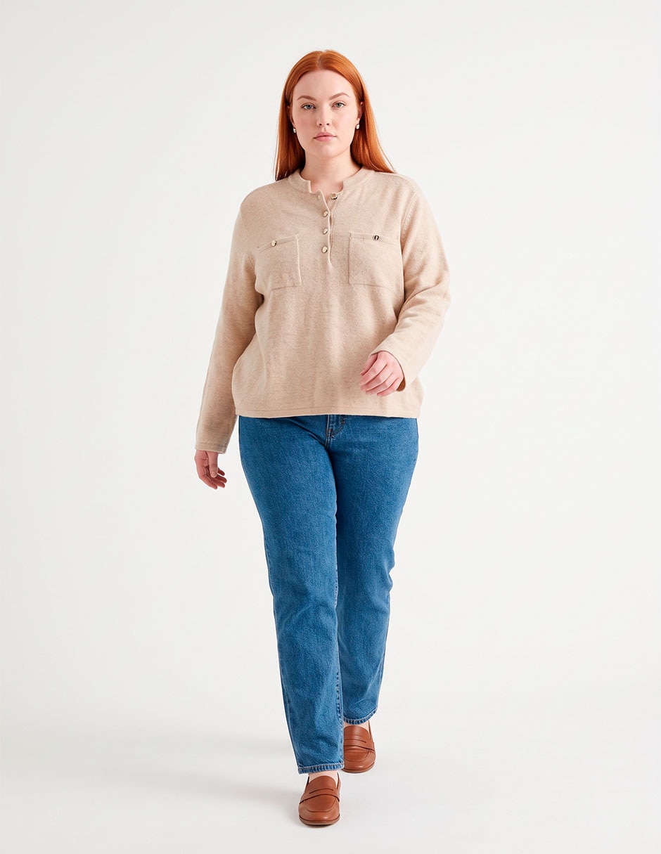 Suéter cuello redondo para mujer 3