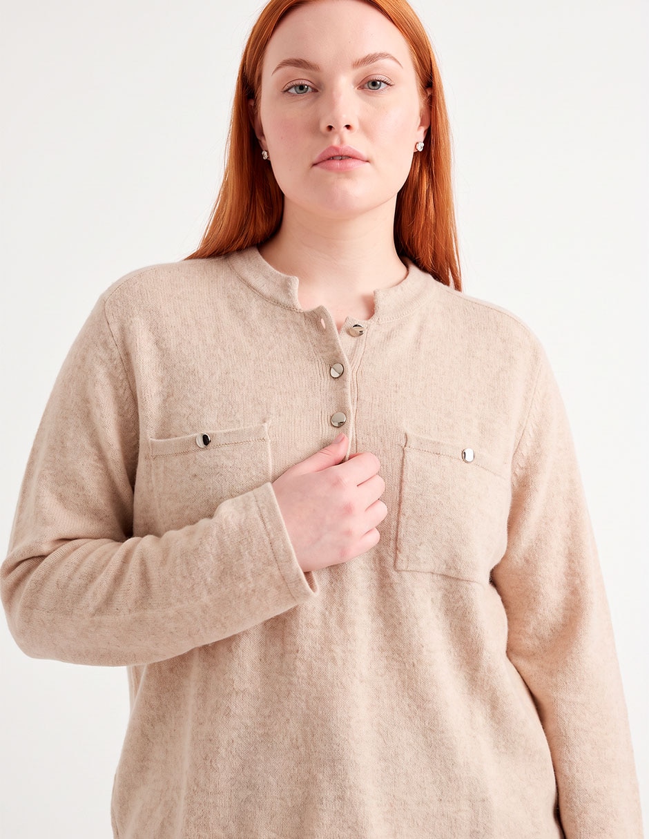 Suéter cuello redondo para mujer 2