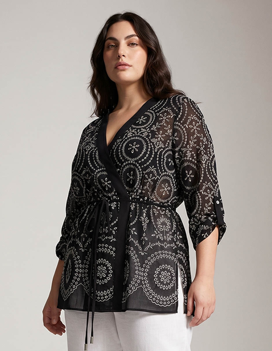 Blusa manga 3/4 para mujer Blusa manga 3/4 para mujer