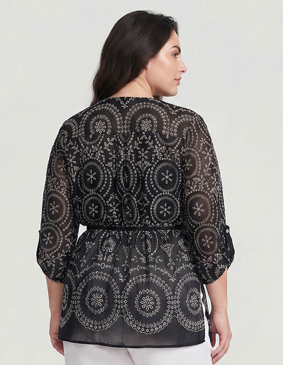 Blusa Davinchy manga 3/4 para mujer