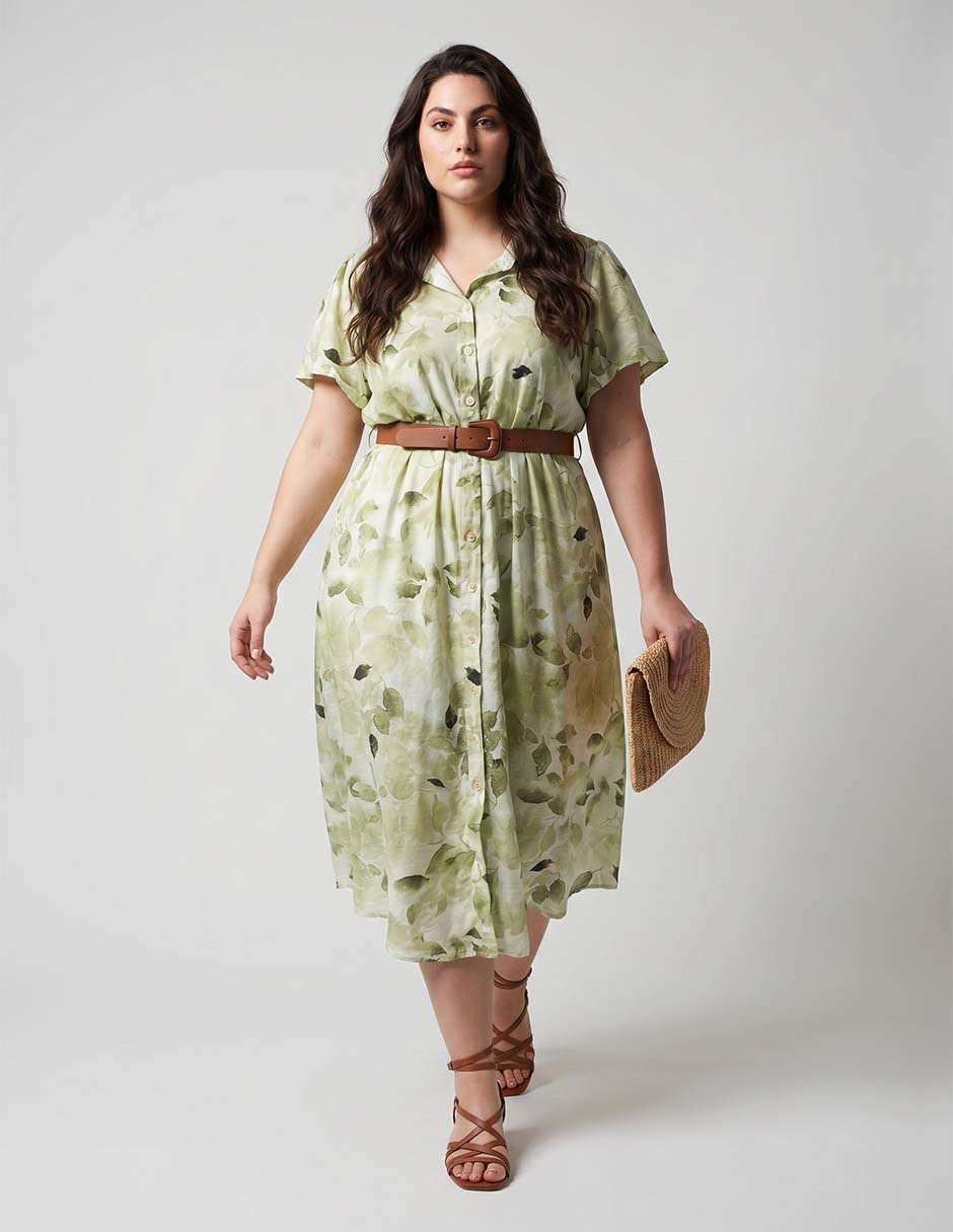 Vestido midi casual para mujer Vestido midi casual para mujer