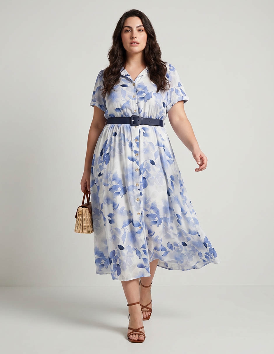 Vestido midi casual para mujer Vestido midi casual para mujer