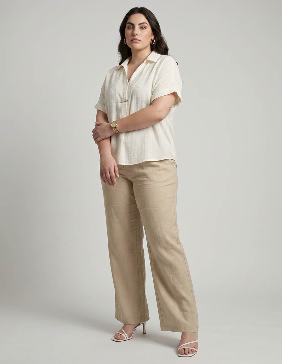 Blusa Blusa Manga Corta Para Mujer 3