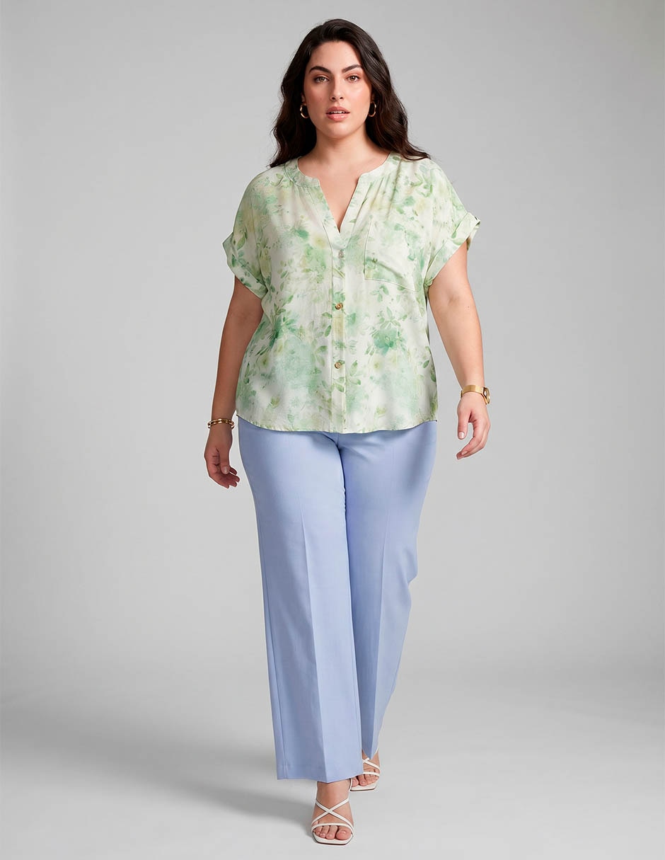 Blusa manga corta para mujer