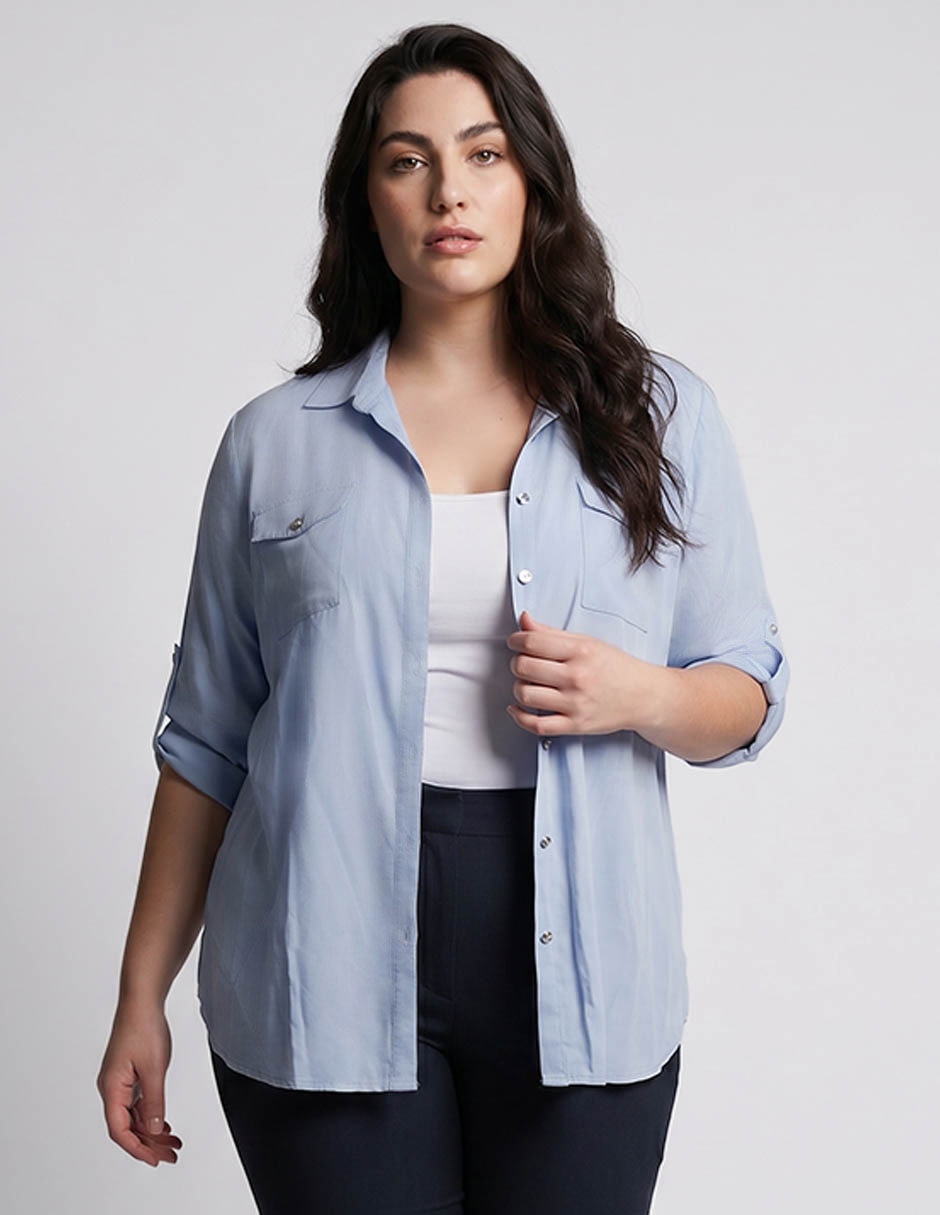 Blusa Blusa Manga 3/4 Para Mujer