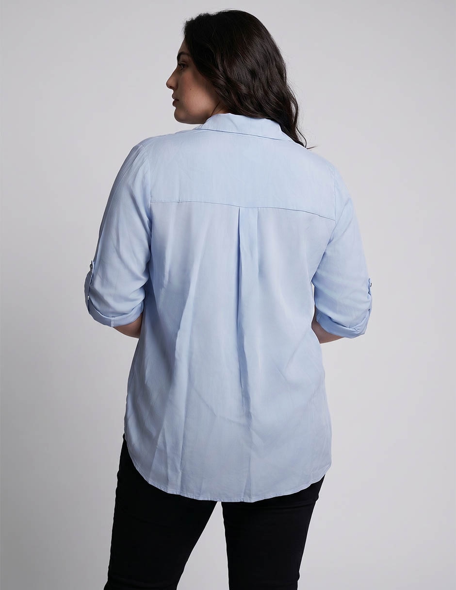 Blusa Blusa Manga 3/4 Para Mujer 2