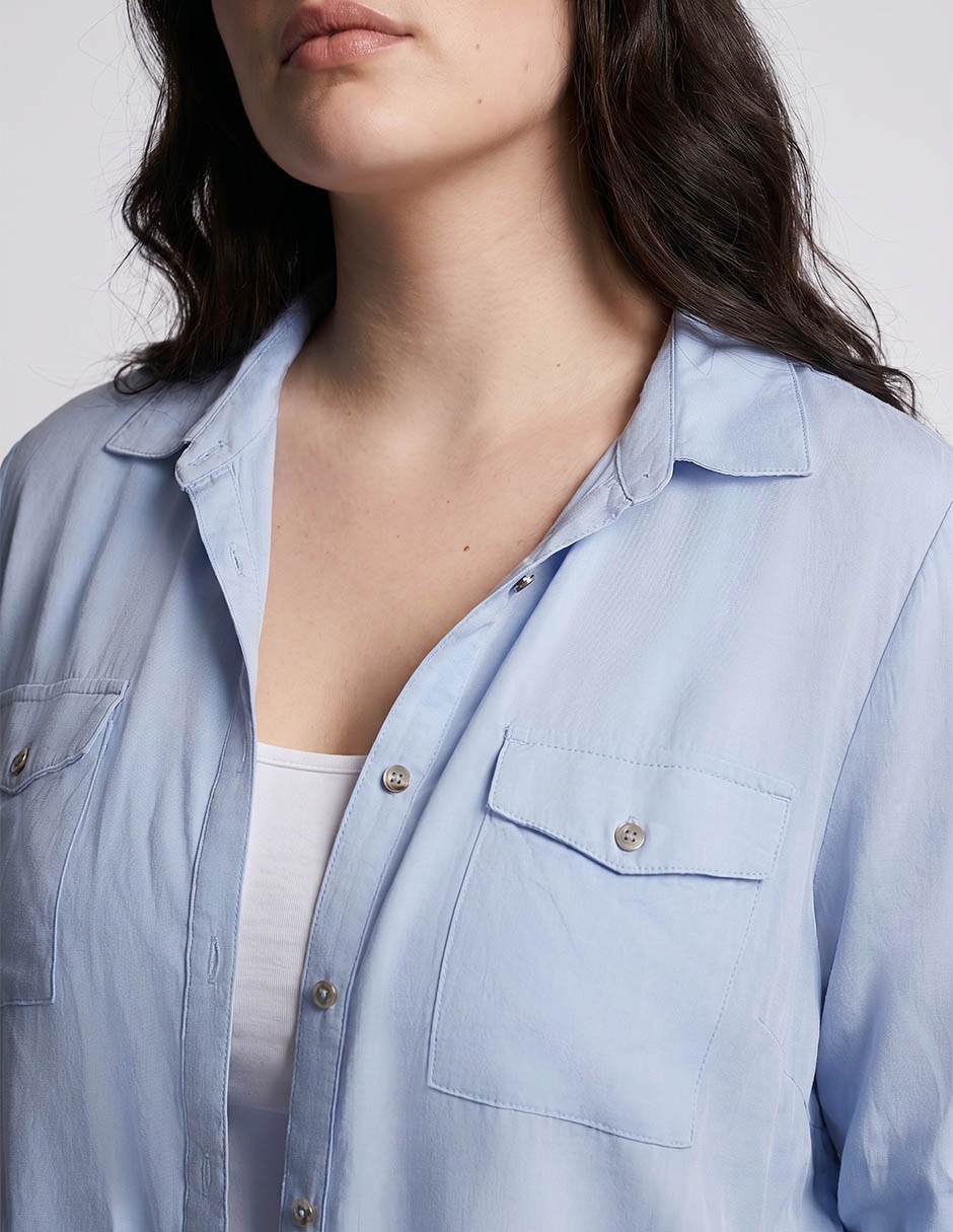Blusa Blusa Manga 3/4 Para Mujer 3