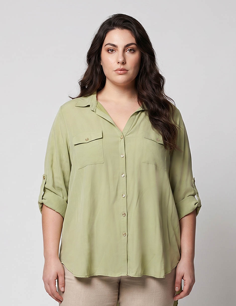 Blusa Davinchy Blusa Manga 3/4 Para Mujer