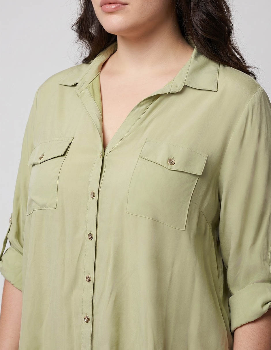 Blusa Davinchy Blusa Manga 3/4 Para Mujer