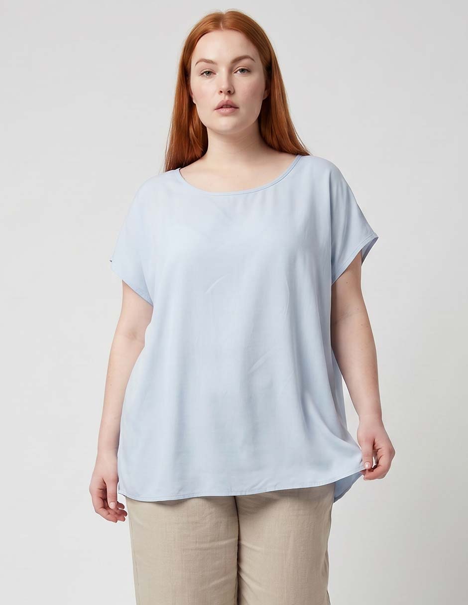 Playera manga corta cuello redondo para mujer Playera manga corta cuello redondo para mujer
