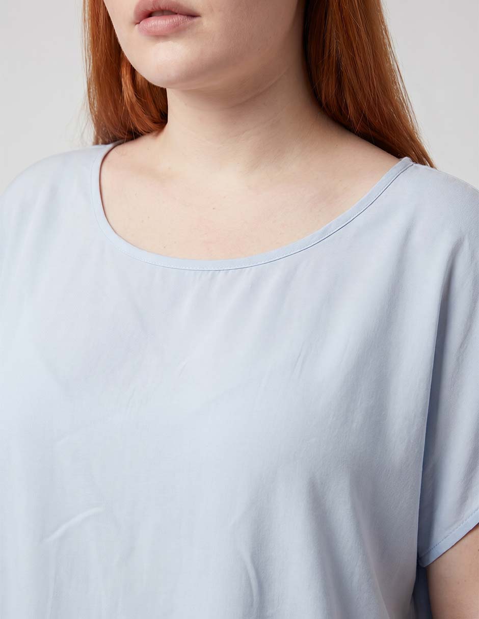 Playera manga corta cuello redondo para mujer 3