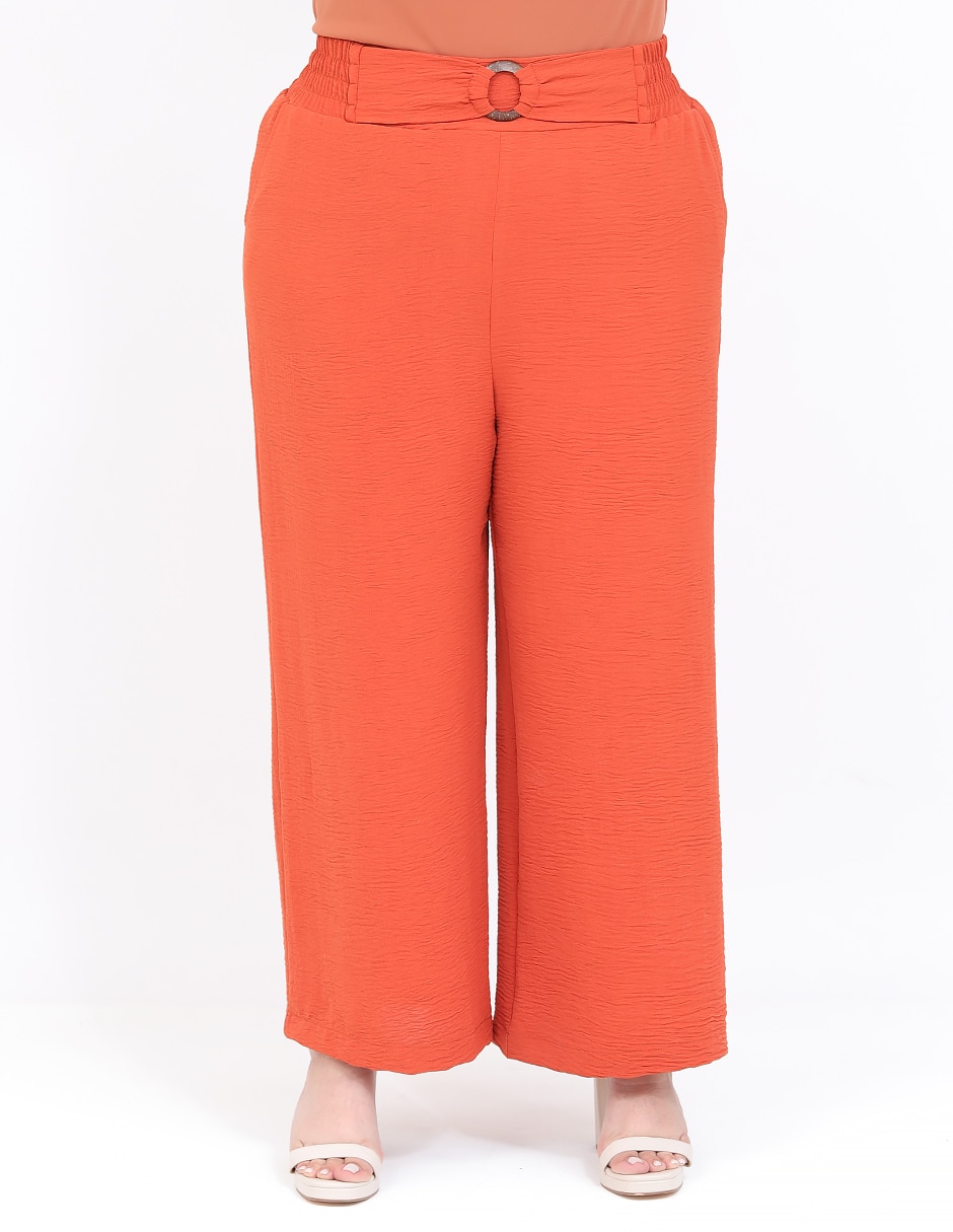 Pantalón regular amplio para mujer