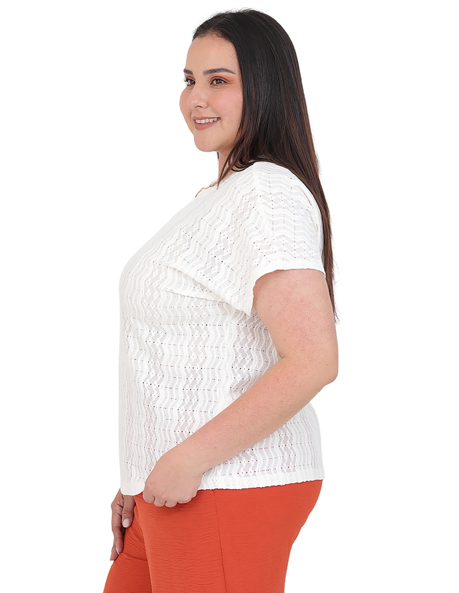 Blusa Cariló manga corta para mujer