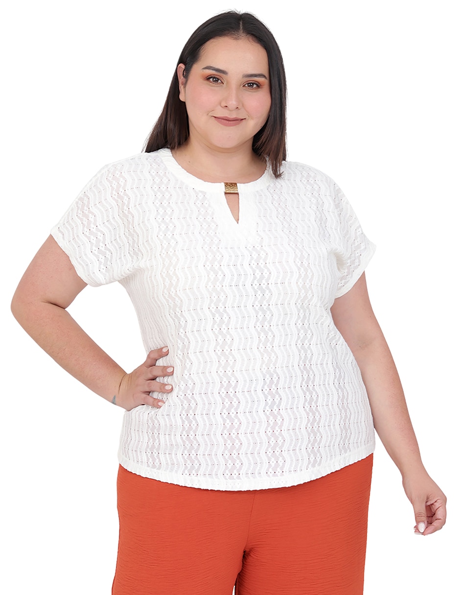 Blusa Cariló manga corta para mujer