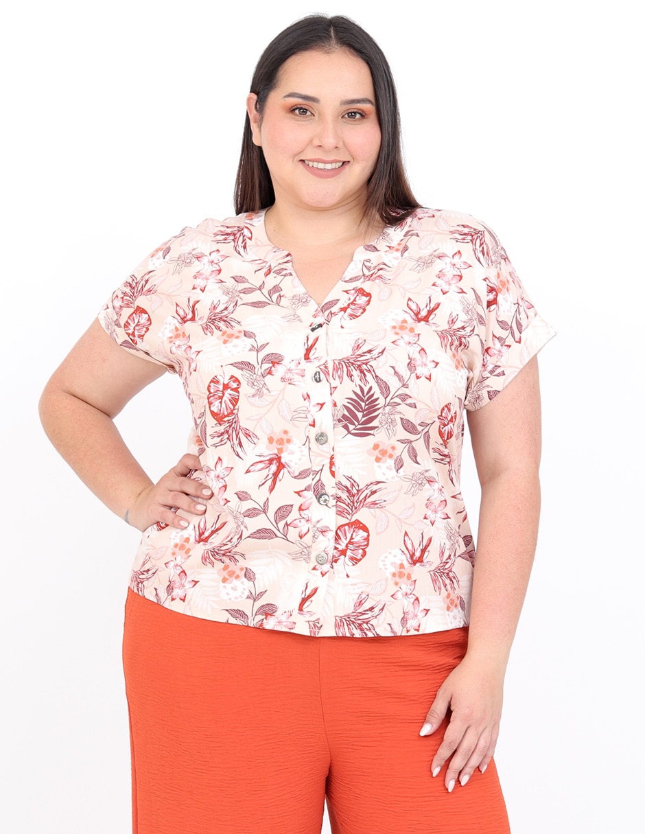 Blusa Cariló manga corta para mujer