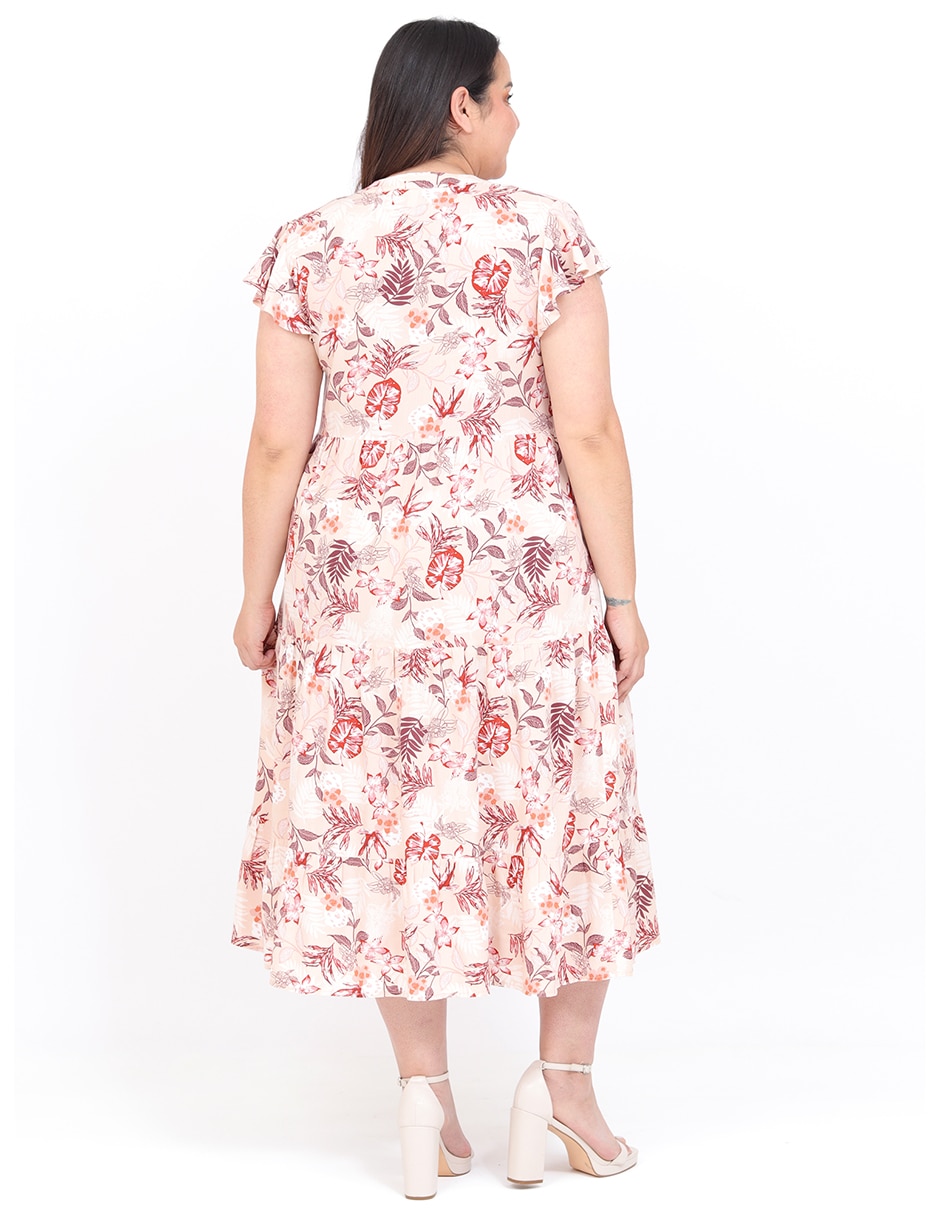 Vestido midi casual crupo puntarena para mujer