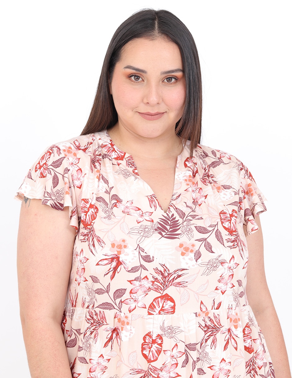 Vestido midi casual crupo puntarena para mujer