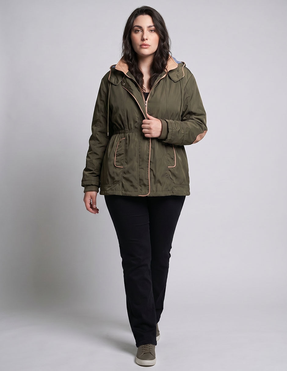 Gabardina No Capucha Y Bolsa Para Mujer 4