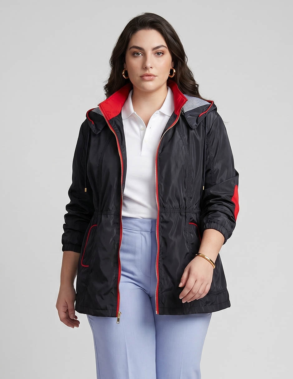 Gabardina No Capucha Y Bolsa Para Mujer