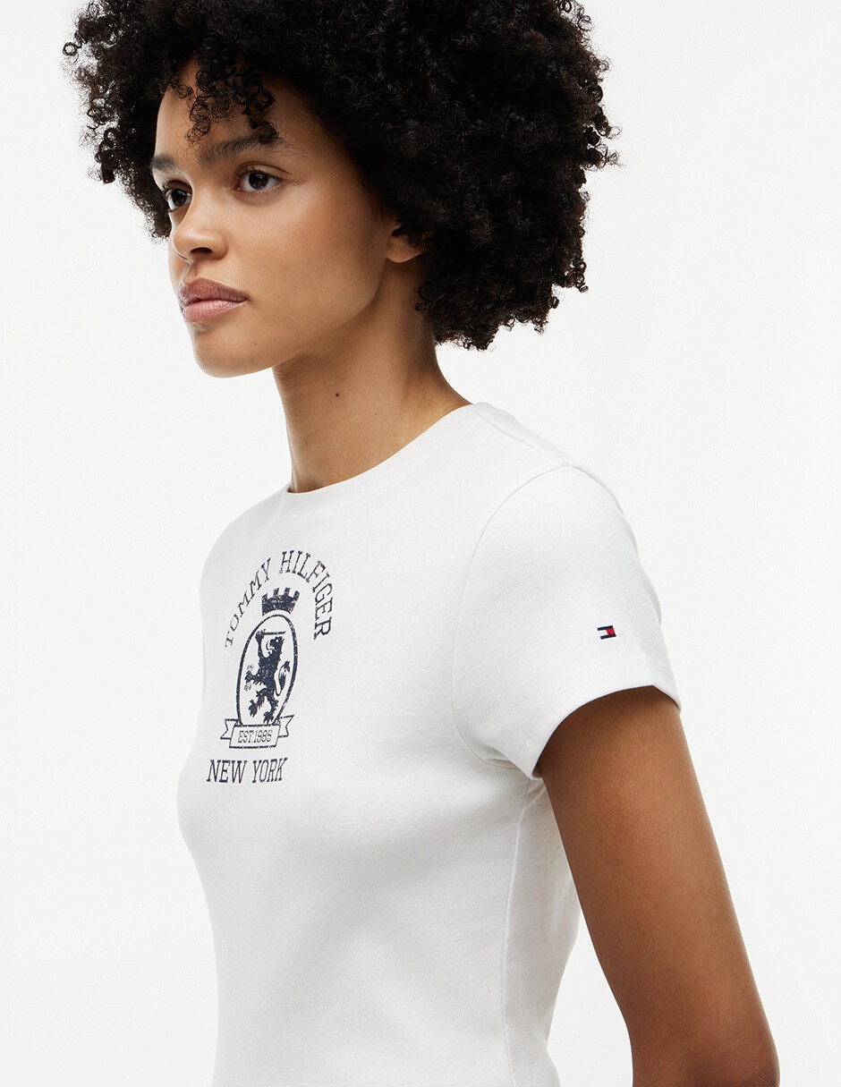 Playera manga corta cuello redondo para mujer 2