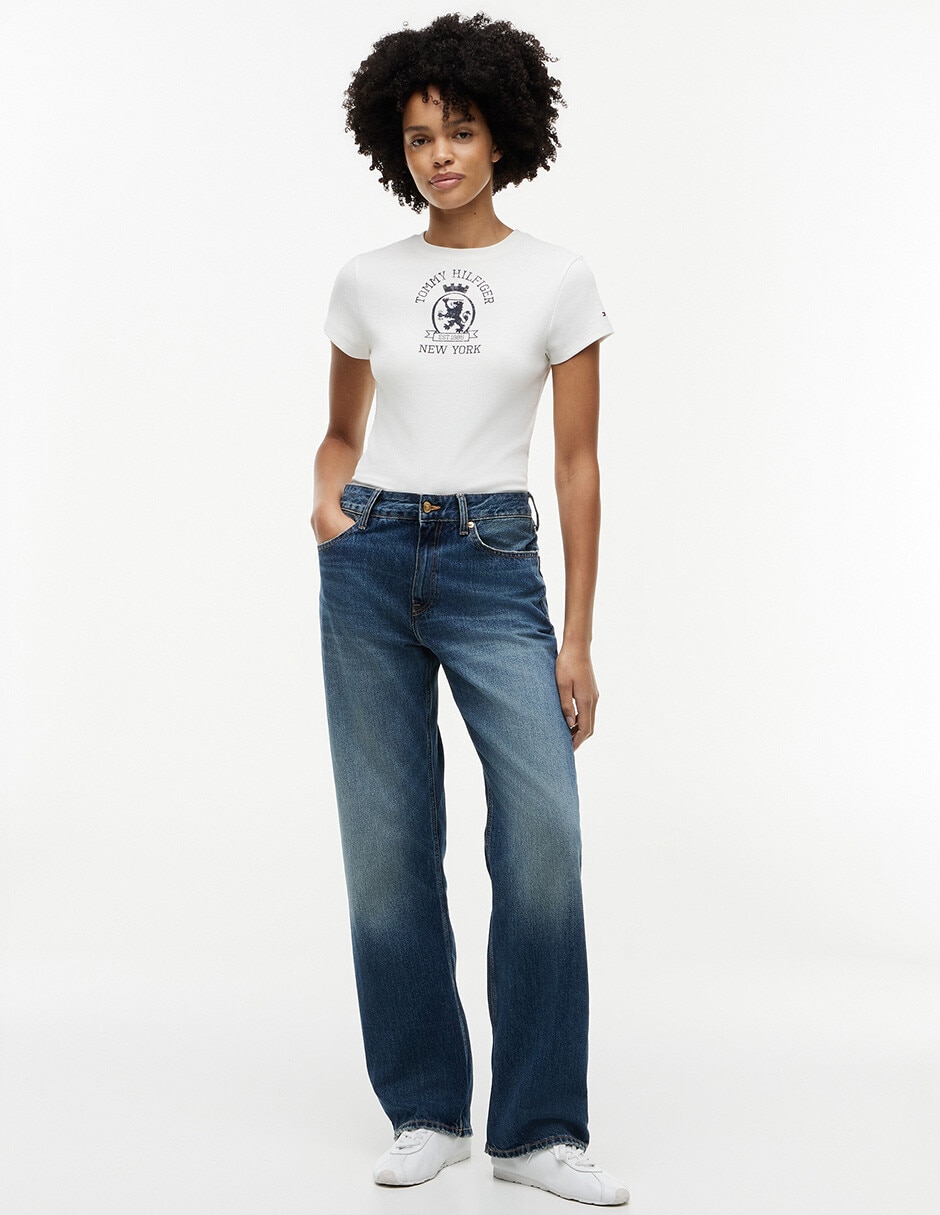 Playera manga corta cuello redondo para mujer 6