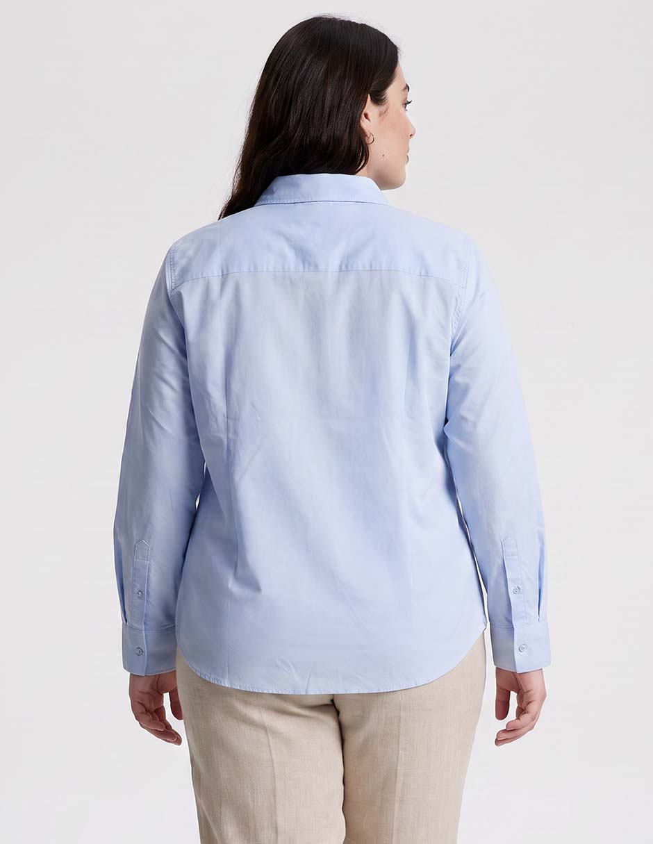 Blusa tommy plus manga larga para mujer