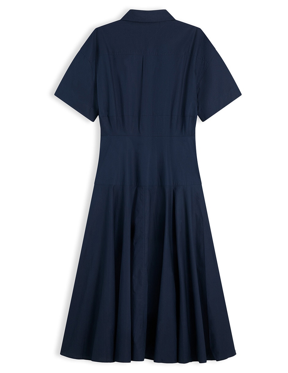 Vestido largo casual Poplin Flare para mujer 2