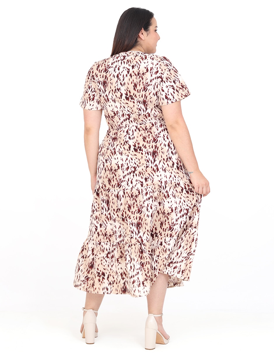 Vestido maxi formal Carilo Grupo Burdeos para mujer 2