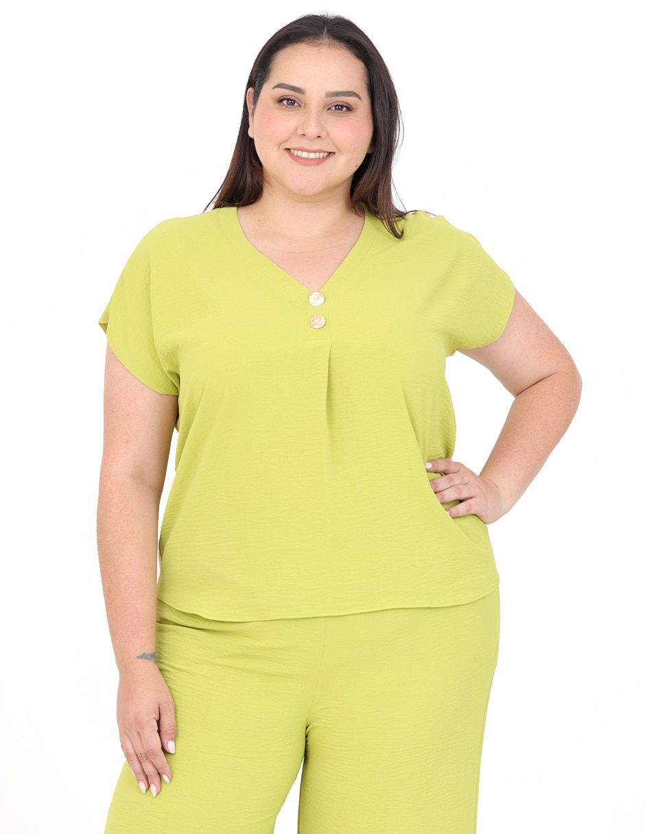 Blusa Cariló manga corta para mujer Blusa Cariló manga corta para mujer
