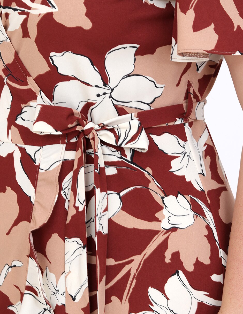 Vestido midi formal Carilo Grupo Burdeos para mujer 5
