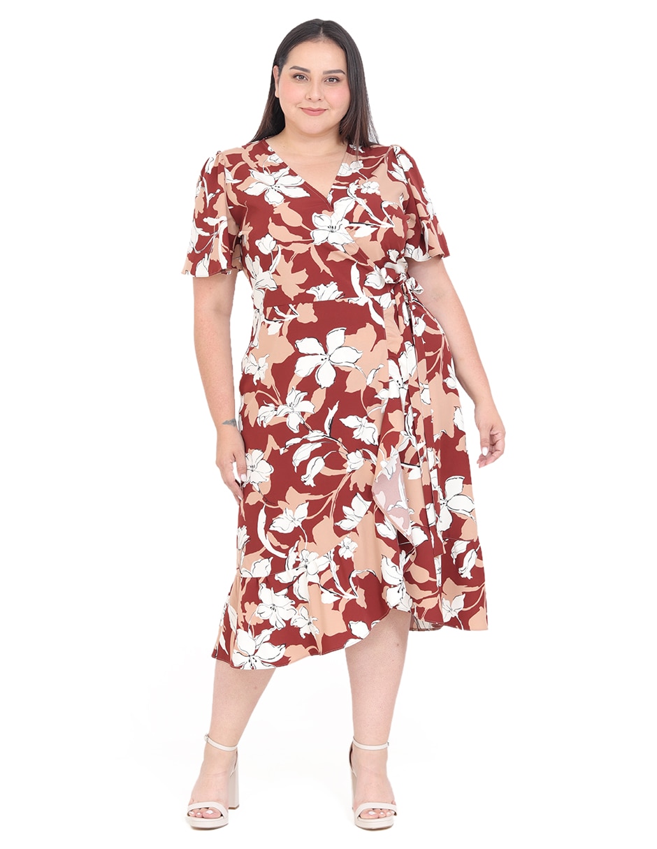 Vestido midi formal Carilo Grupo Burdeos para mujer Vestido midi formal Carilo Grupo Burdeos para mujer