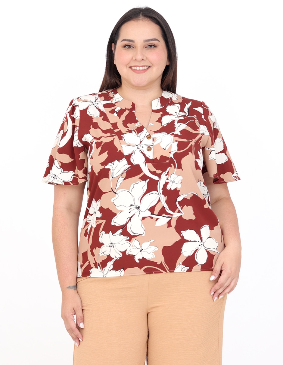 Blusa Cariló manga corta para mujer Blusa Cariló manga corta para mujer