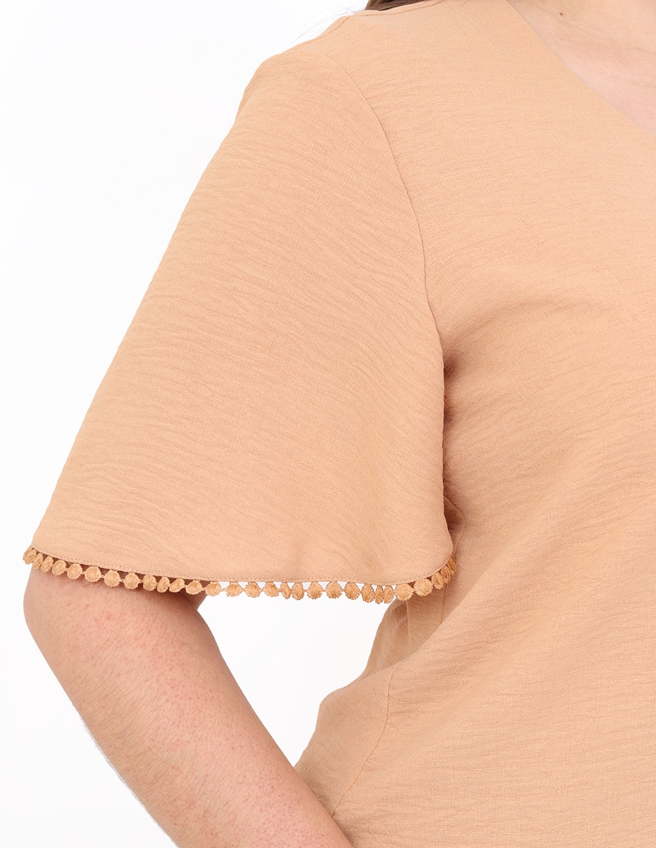 Blusa manga corta para mujer