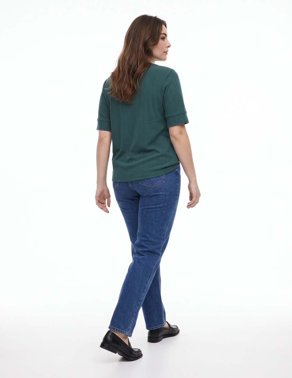 Blusa manga al codo para mujer 3