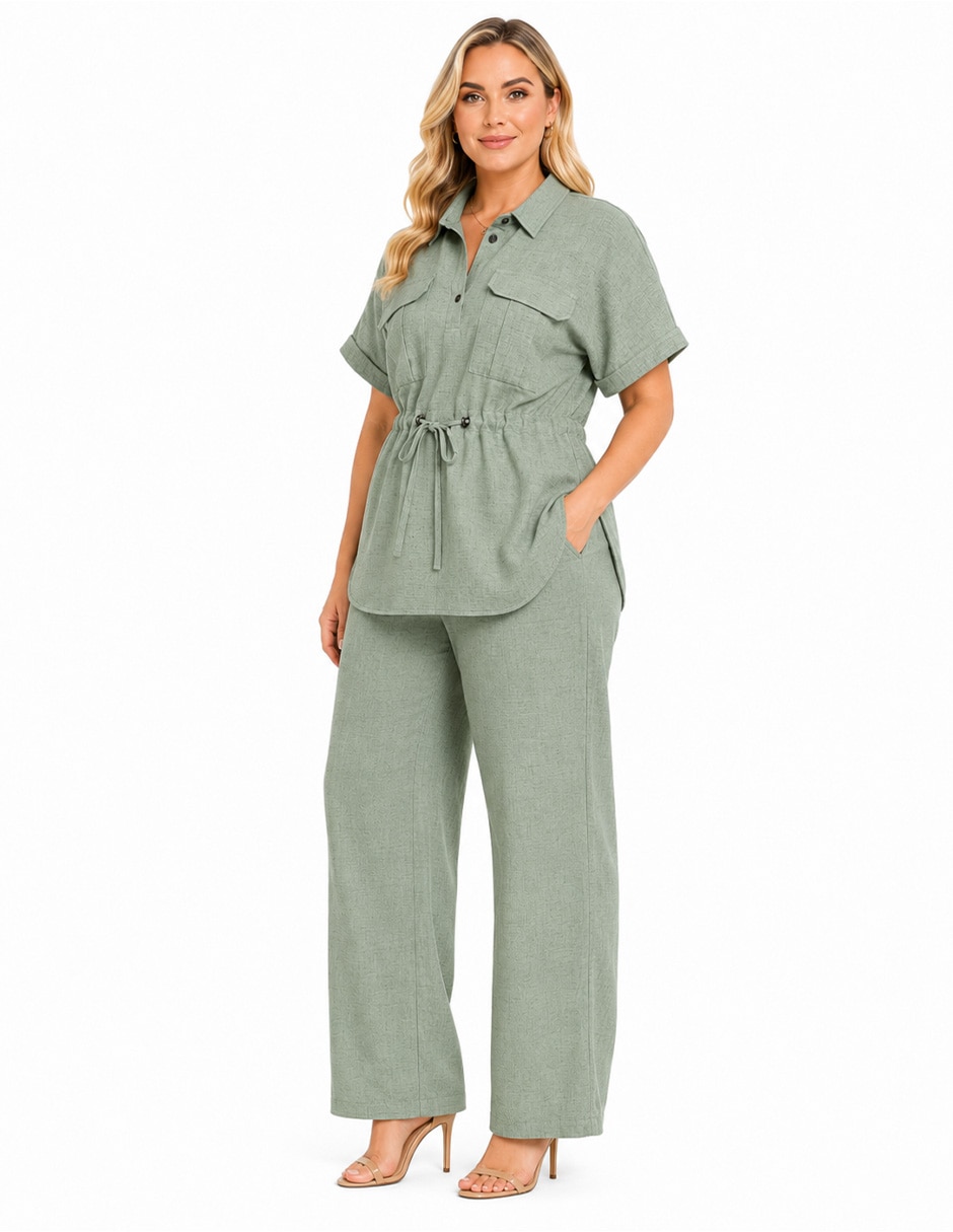 Pantalón relaxed otoño amplio para mujer 4