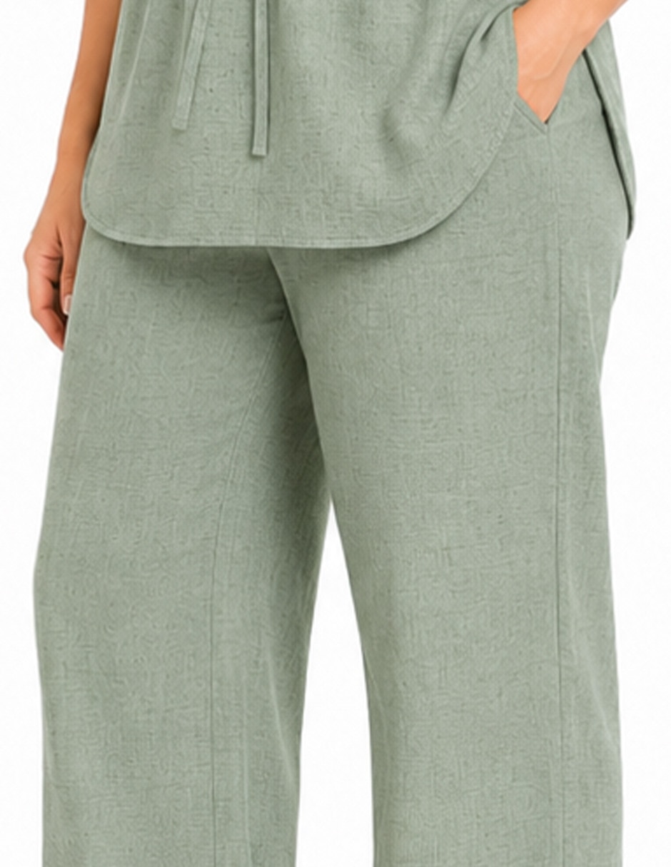 Pantalón relaxed otoño amplio para mujer 2