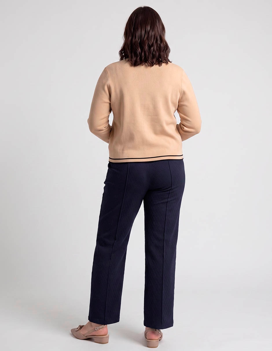 Suéter lieb plus cuello redondo para mujer