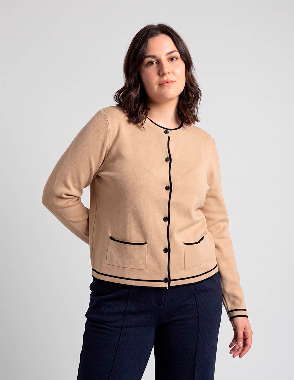 Suéter lieb plus cuello redondo para mujer