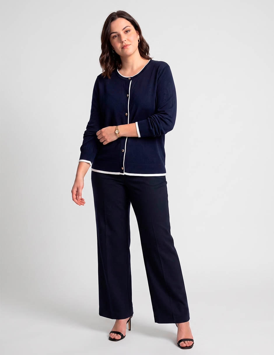 Suéter lieb plus cuello redondo para mujer