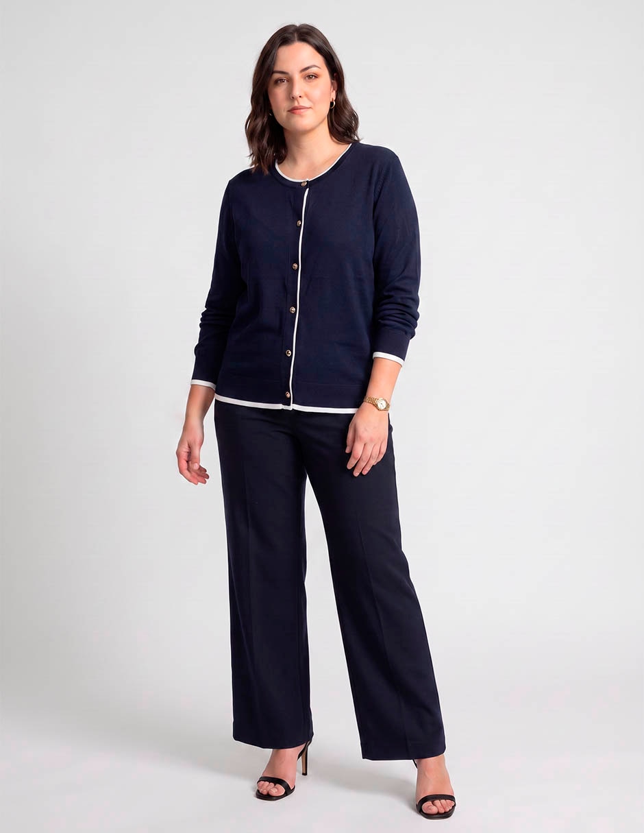 Suéter lieb plus cuello redondo para mujer