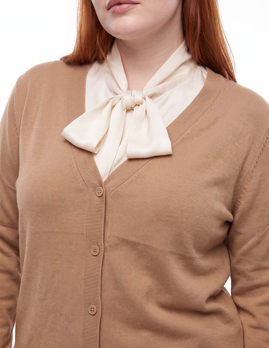 Suéter cuello v para mujer 2