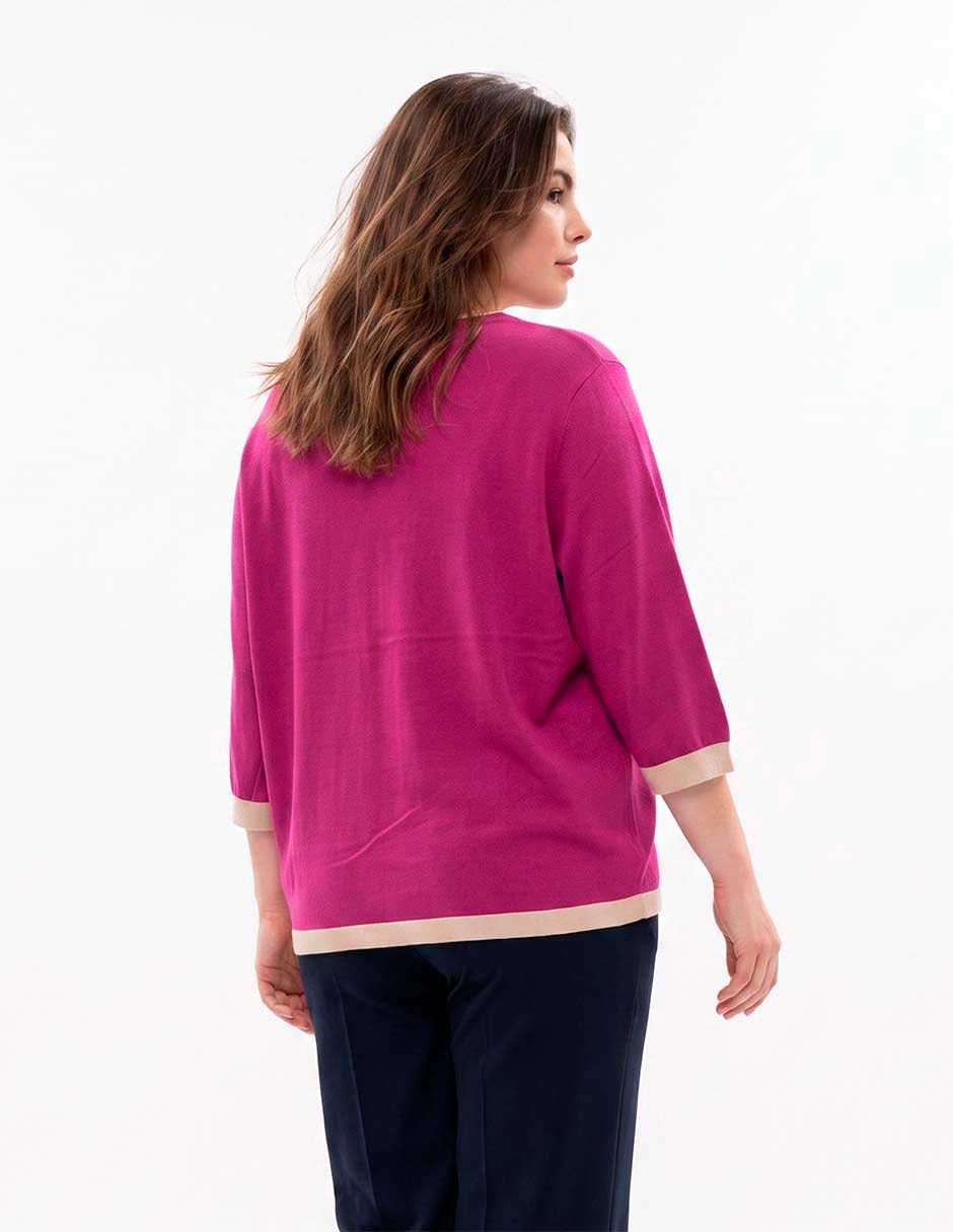 Suéter cuello redondo para mujer 4