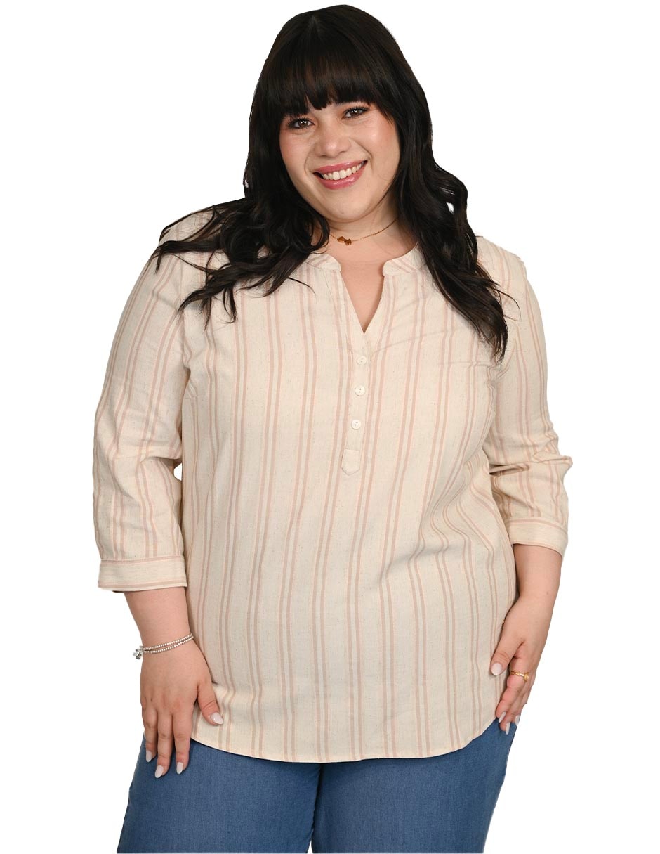 Blusa izamar manga 3/4 para mujer Blusa izamar manga 3/4 para mujer