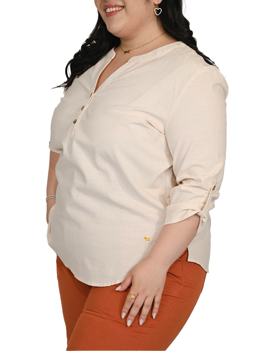 Blusa ivy manga 3/4 para mujer 4