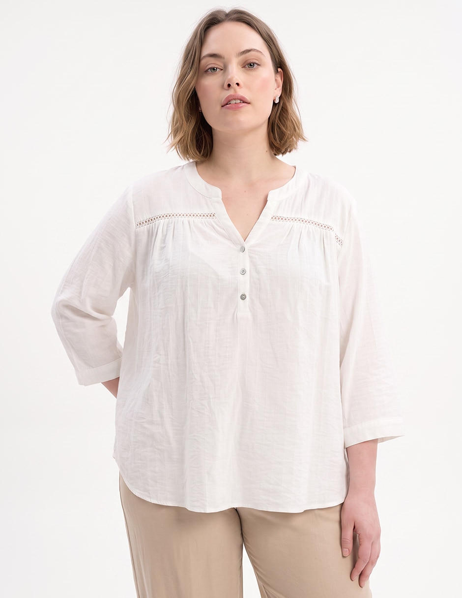 Blusa manga 3/4 para mujer