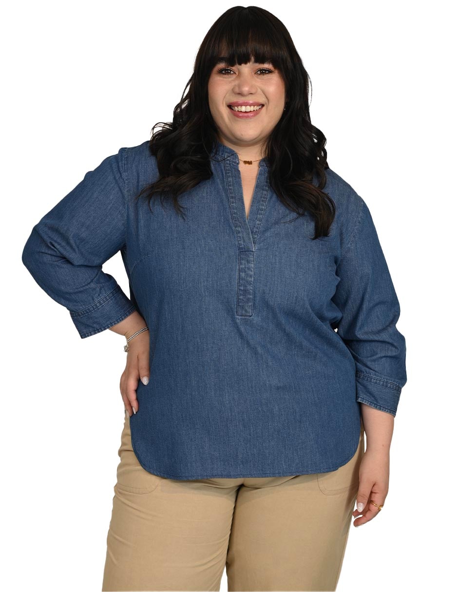 Blusa shade manga 3/4 para mujer