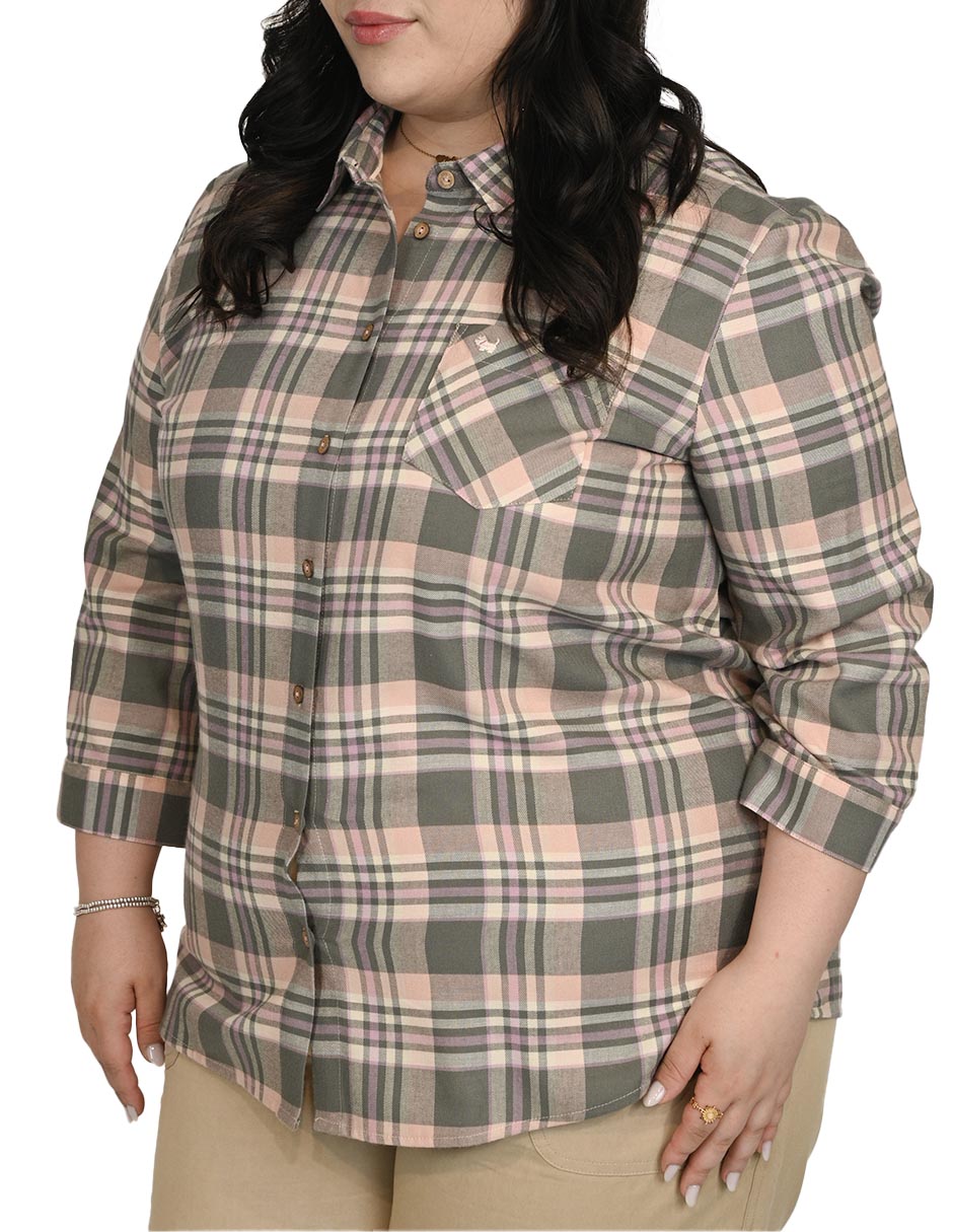 Blusa ferrioni barrow manga 3/4 para mujer