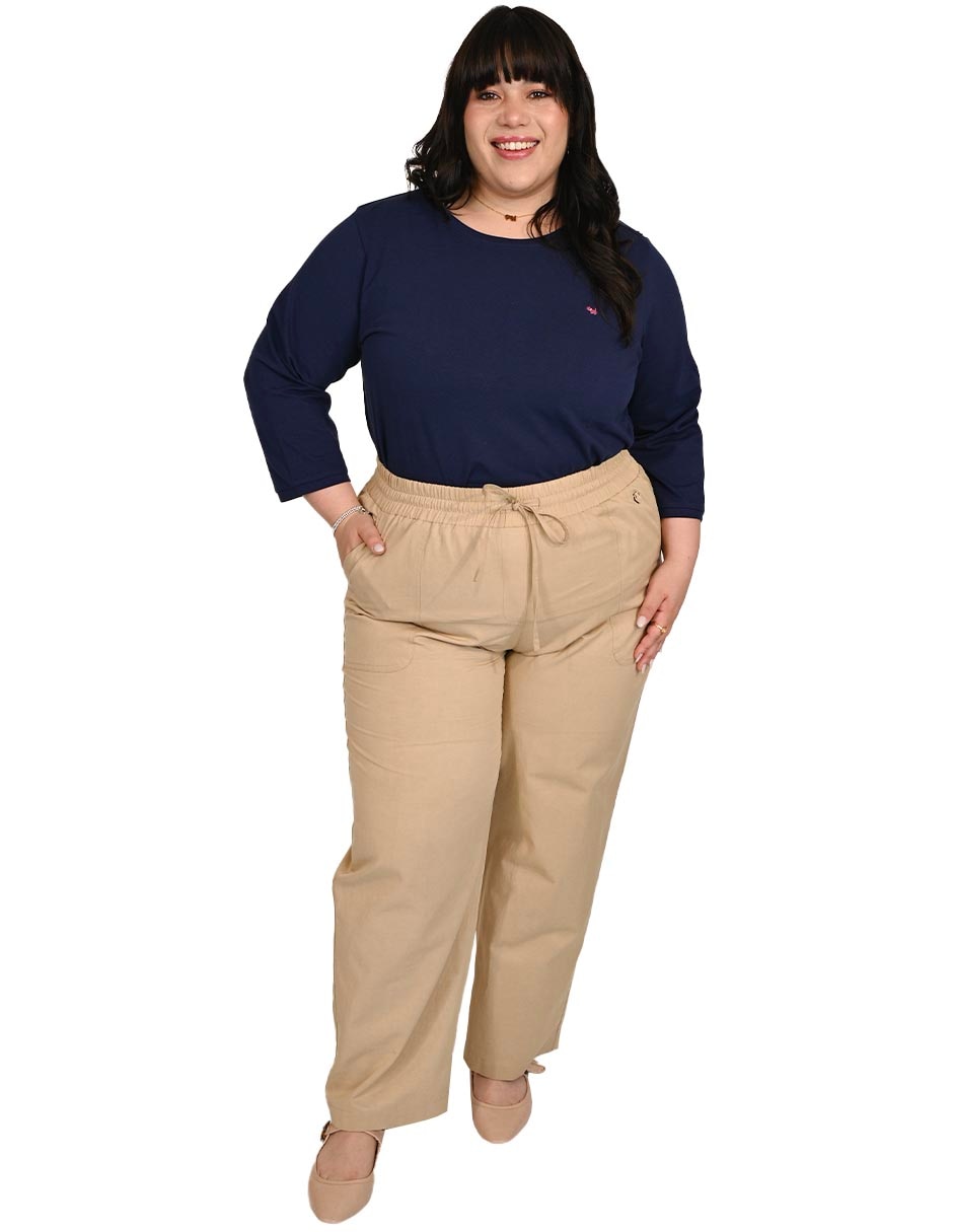 Pantalón regular amplio para mujer 3
